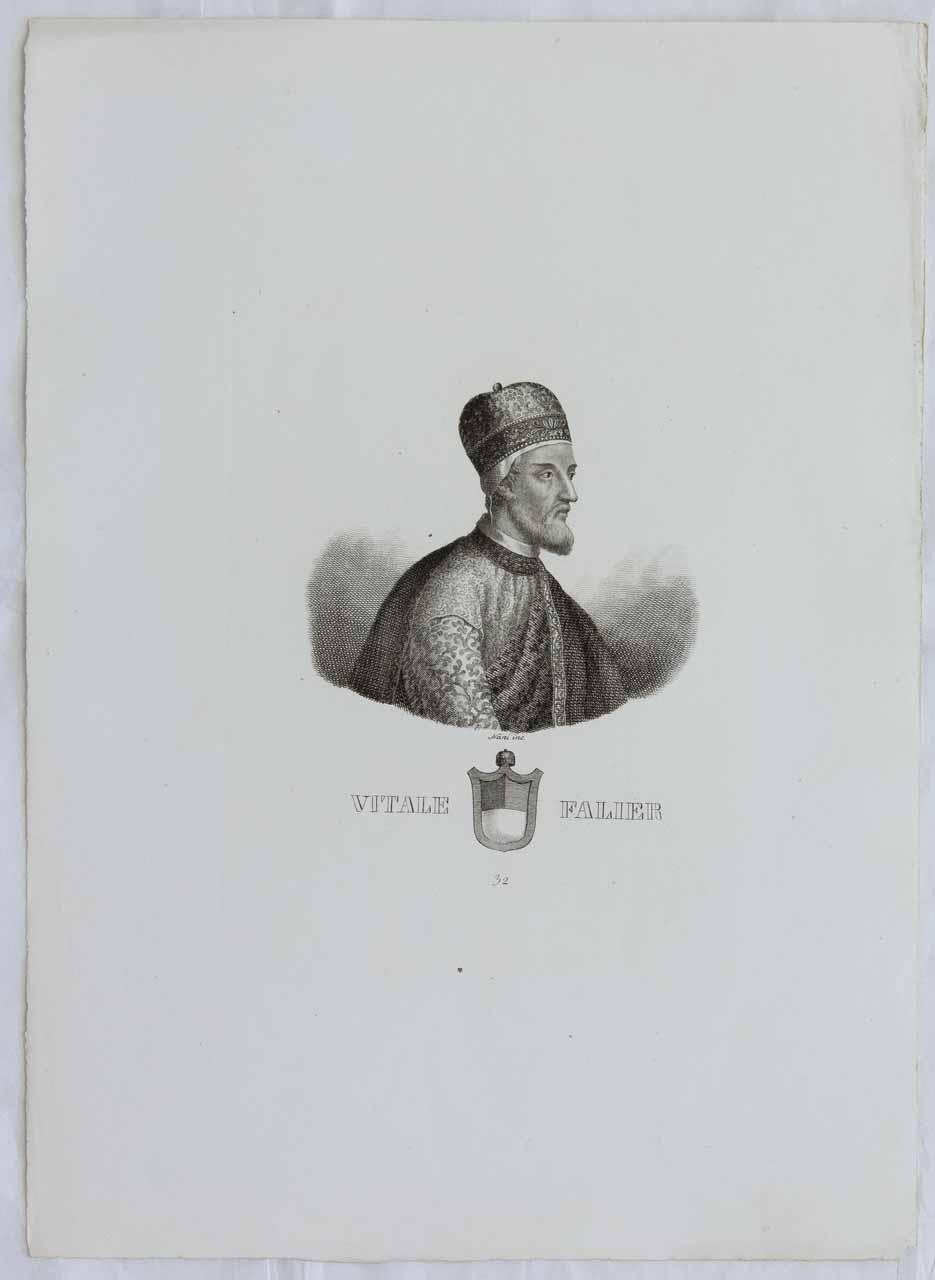 Ritratto del Doge Vitale Falier (stampa) di Nani Antonio - ambito bellunese (sec. XIX)