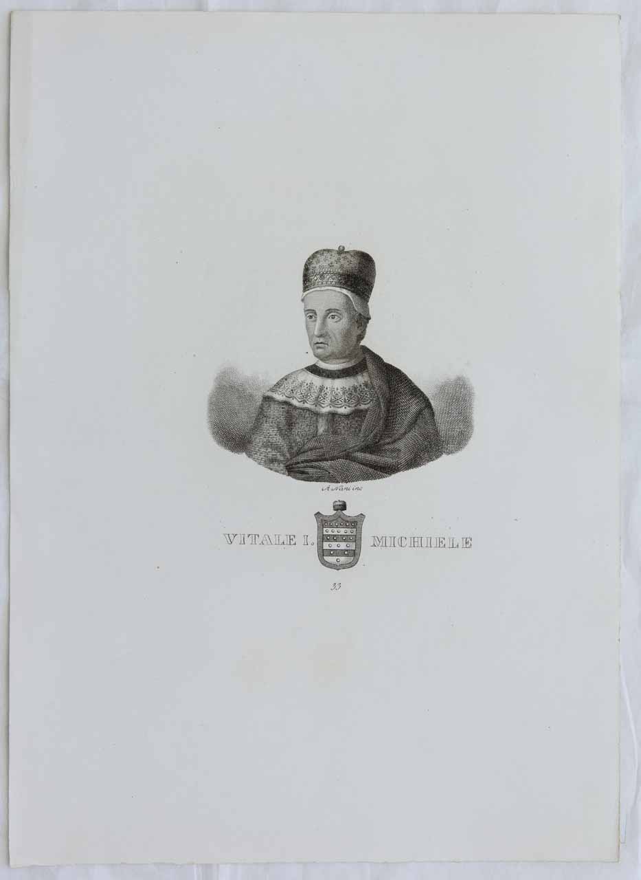 Ritratto del Doge Vitale Michiel I (stampa) di Nani Antonio - ambito bellunese (sec. XIX)