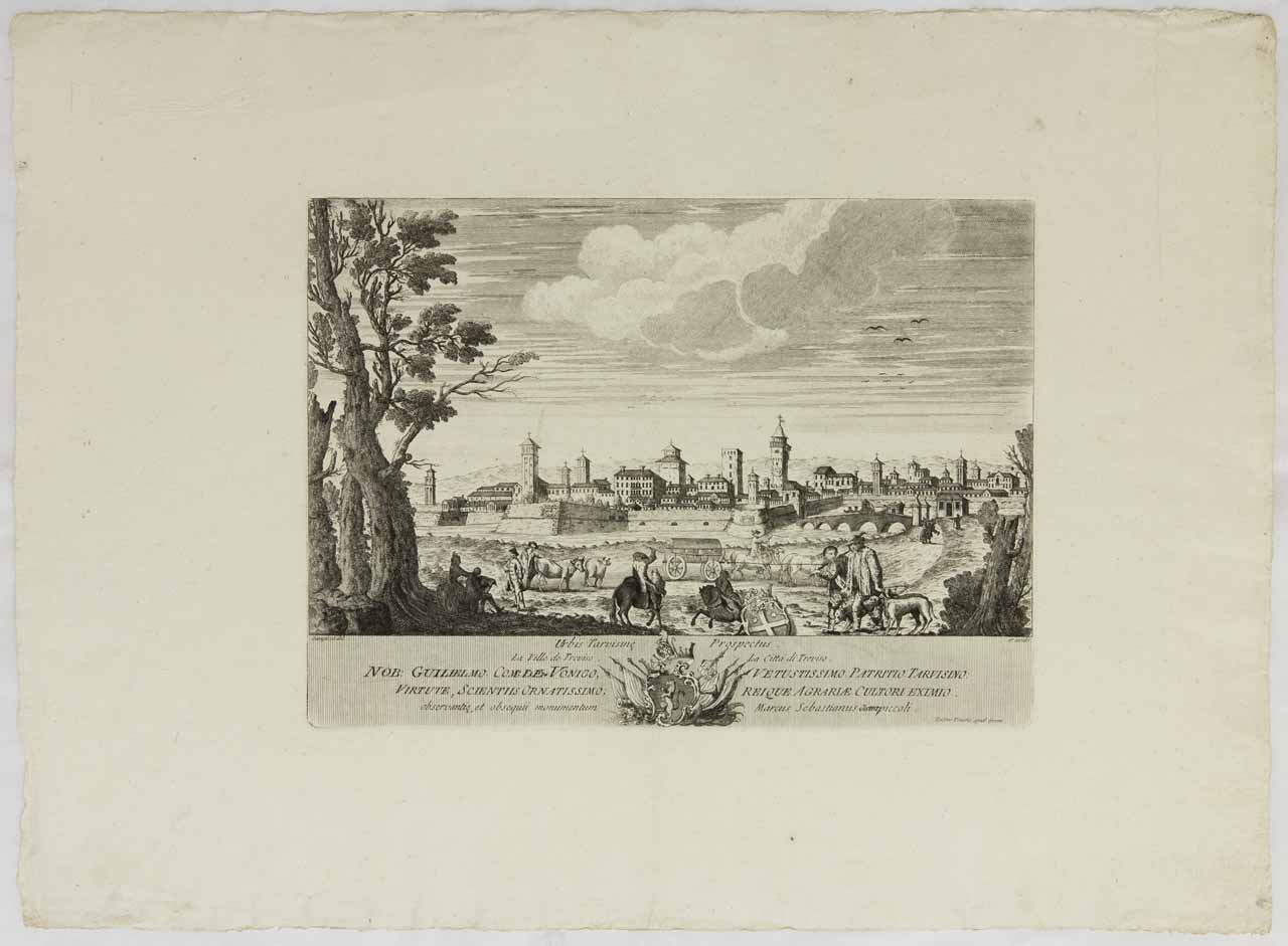 Veduta di Treviso (stampa) di Giampiccoli Marco Sebastiano - ambito veneziano (sec. XVIII)