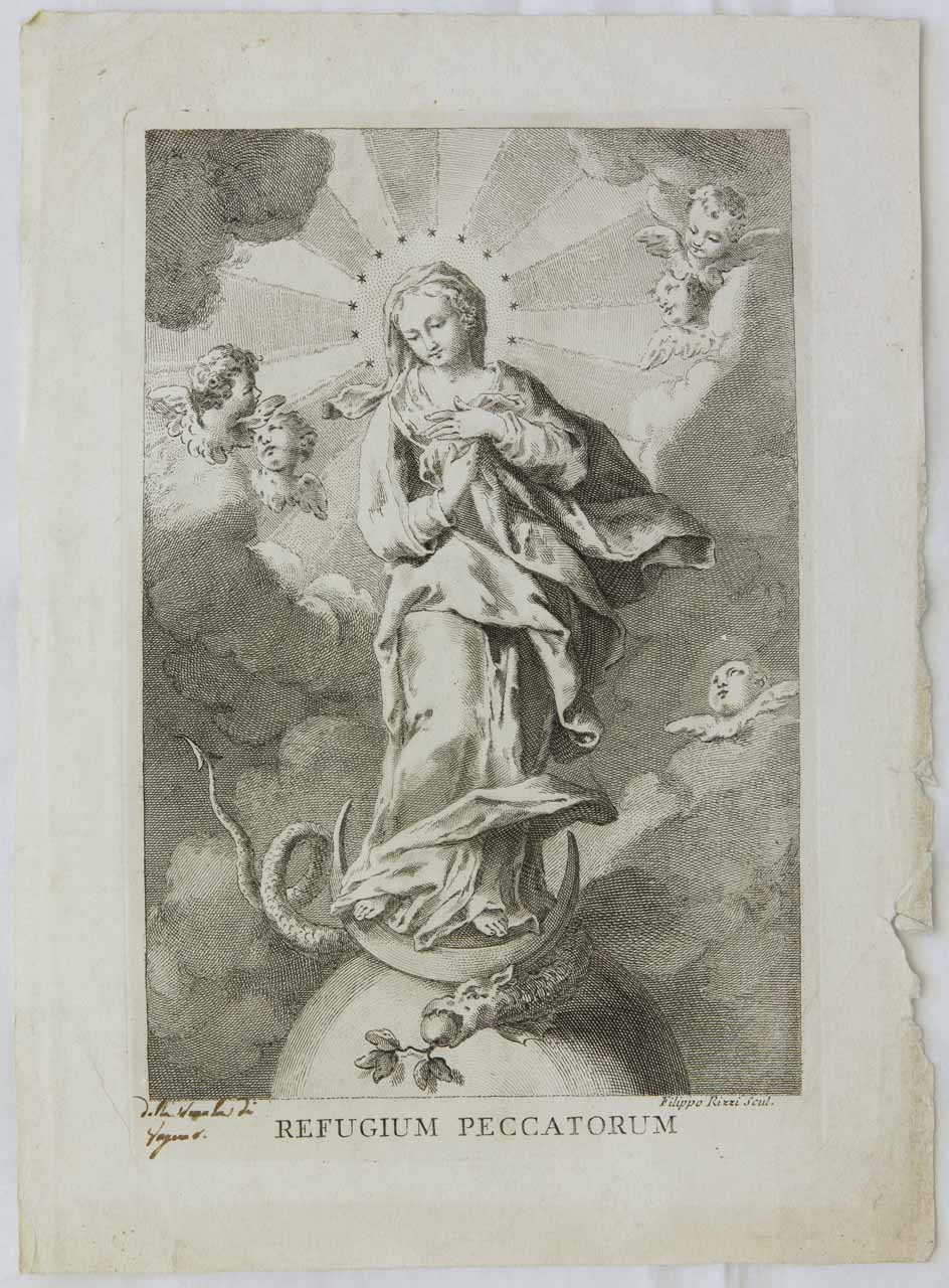 Madonna Immacolata (stampa) di Rizzi Filippo - ambito veneto (sec. XVIII)