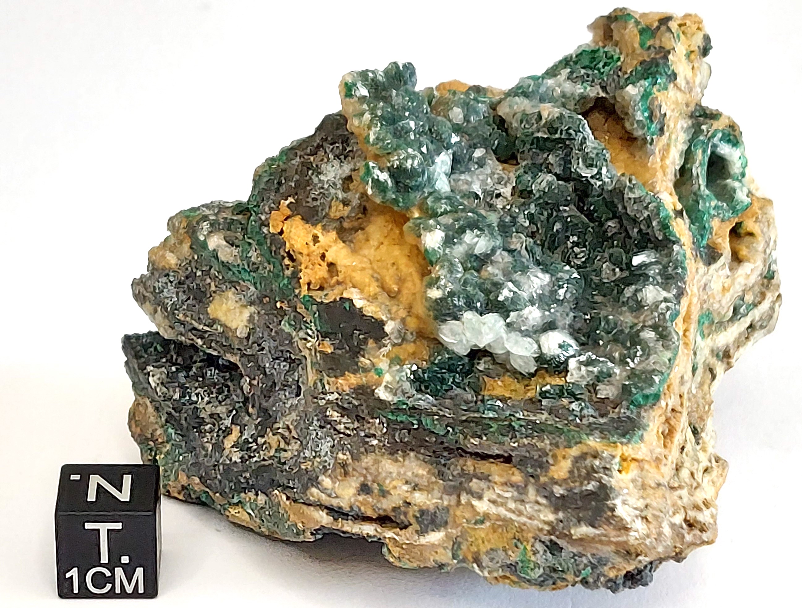 Malachite sulla cerussite (esemplare)