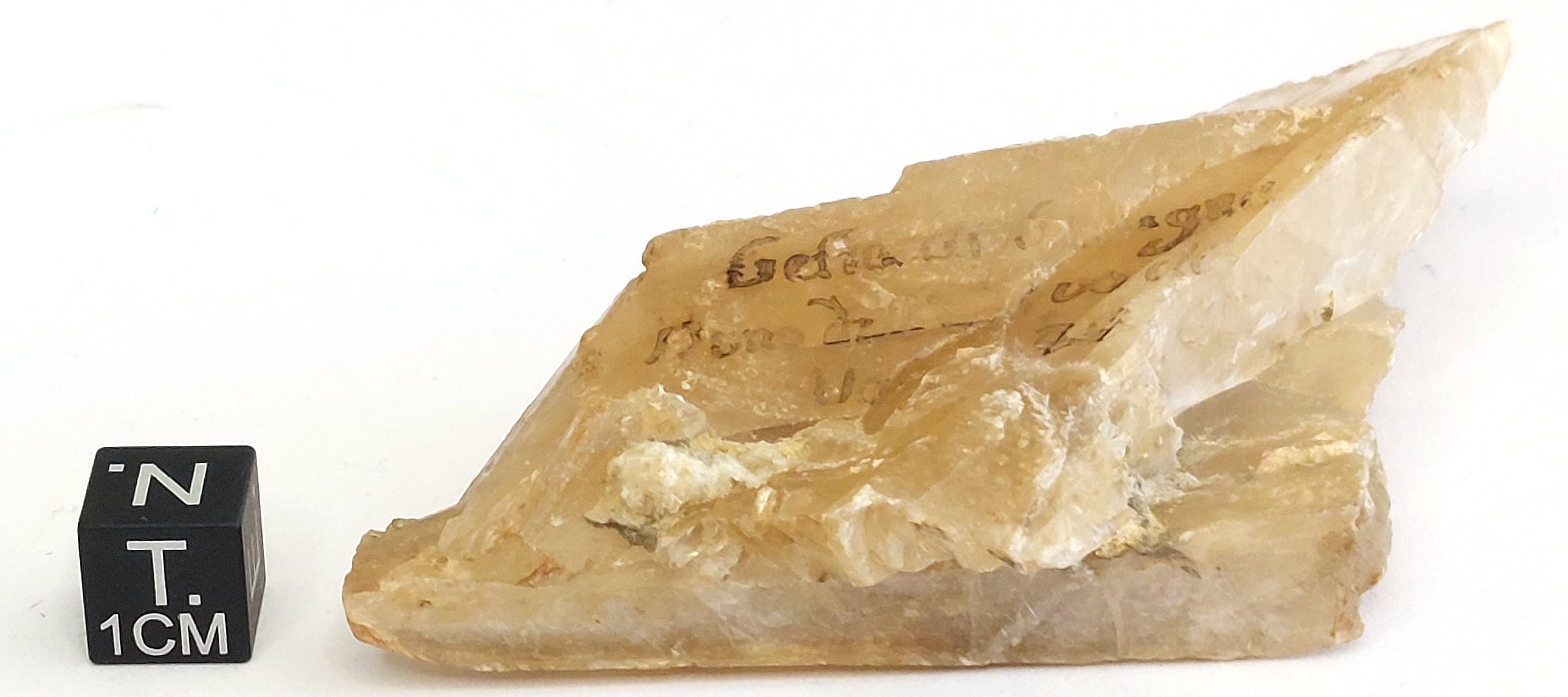 Gesso giallognolo lamellare (esemplare)