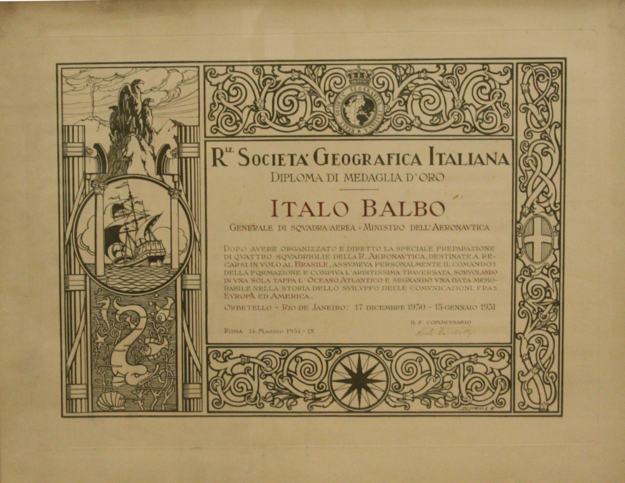 Società Geografica Italiana (stampa) di De Simoni L (XX secolo)