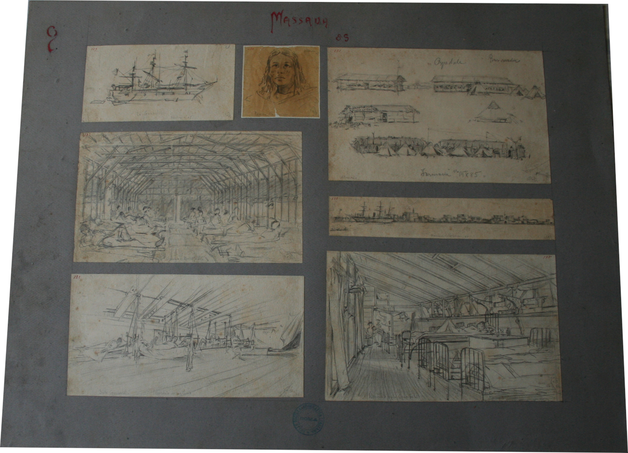 Massaua 1885 (disegno, serie) di Augusto Valli (XIX secolo)