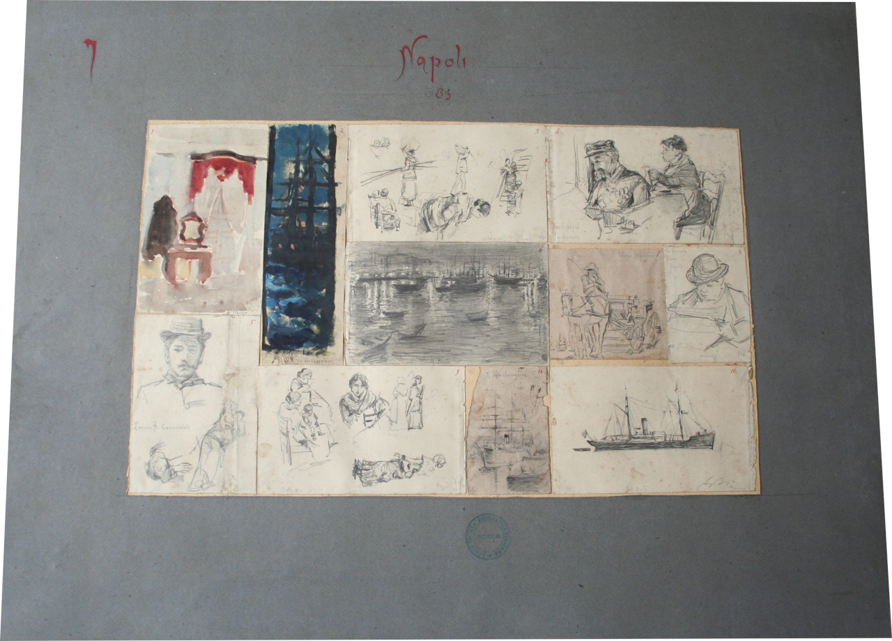 Napoli 1885 (disegno, serie) di Augusto Valli (XIX secolo)