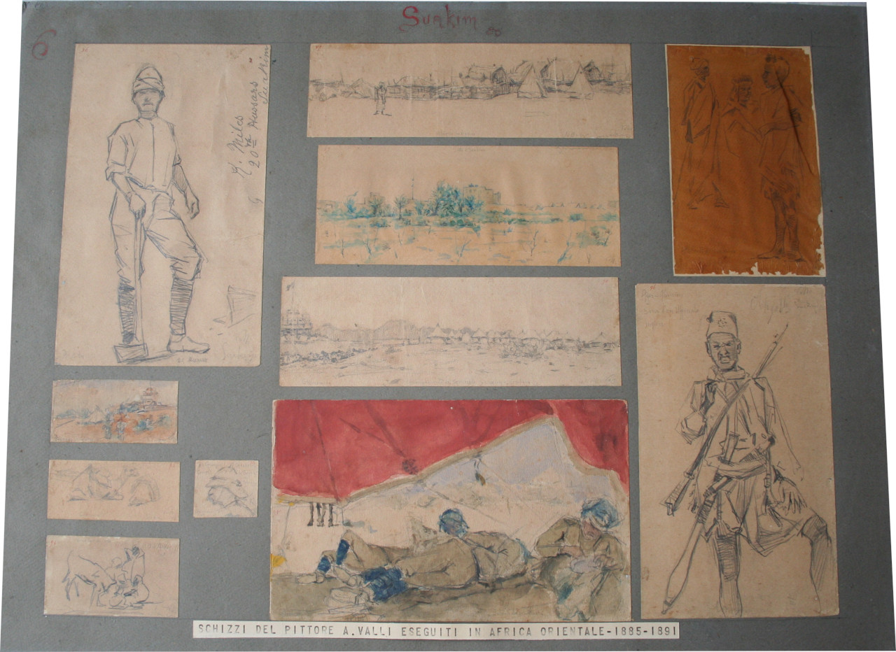 Suakim 1885 (disegno, serie) di Augusto Valli (XIX secolo)