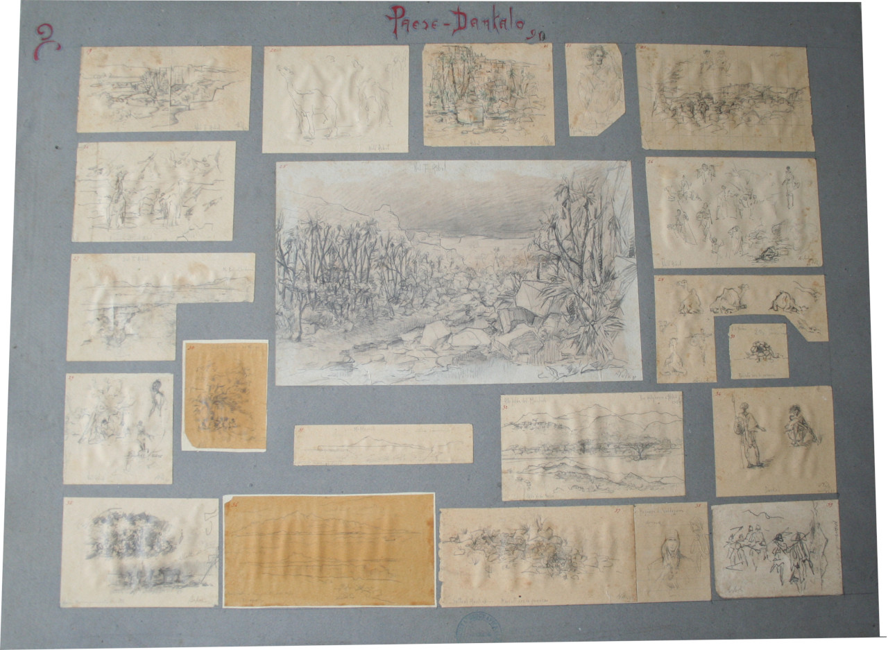 Paese-Dankalo 1890 (disegno, serie) di Augusto Valli (XIX secolo)