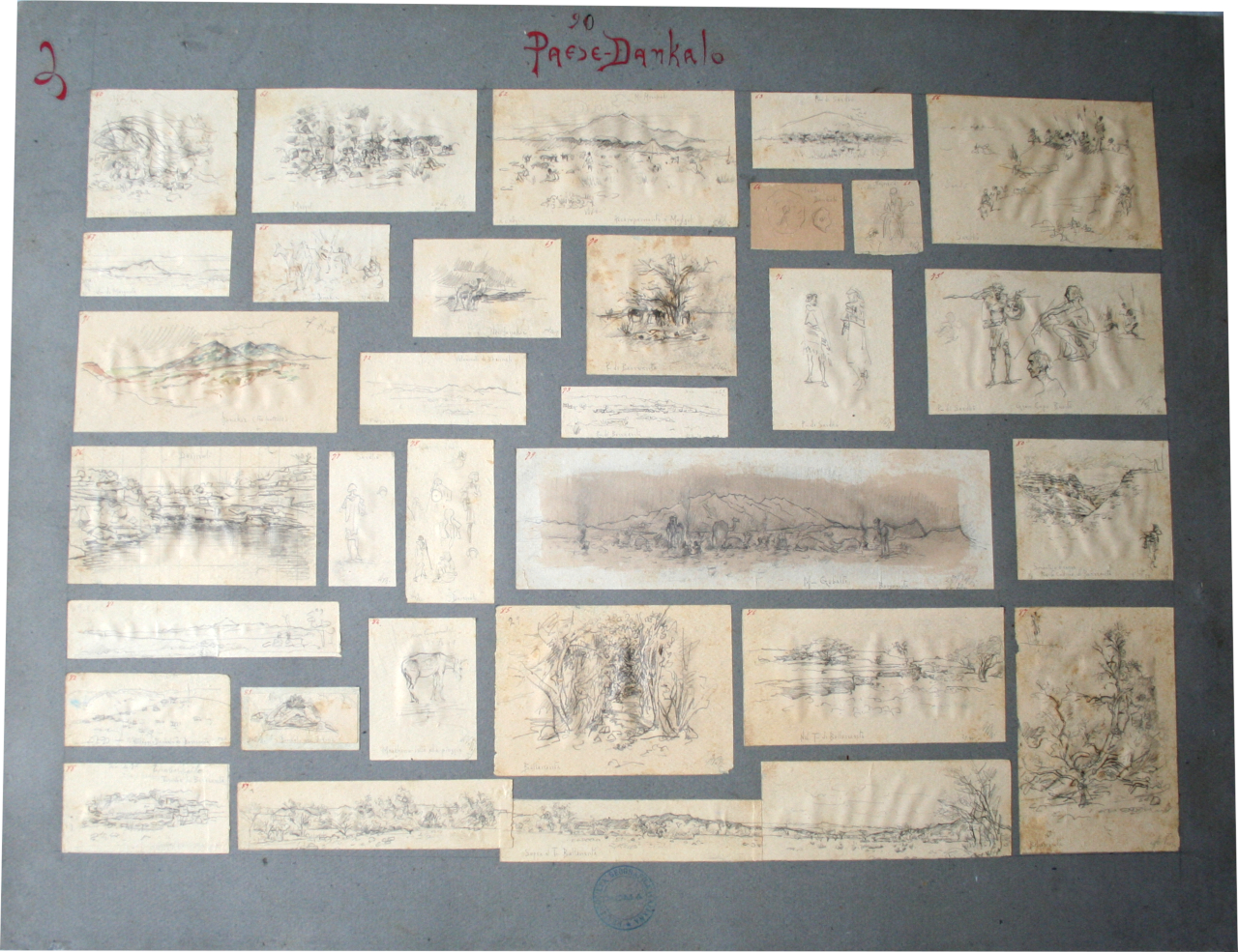 Paese-Dankalo 1890 (disegno, serie) di Augusto Valli (XIX secolo)