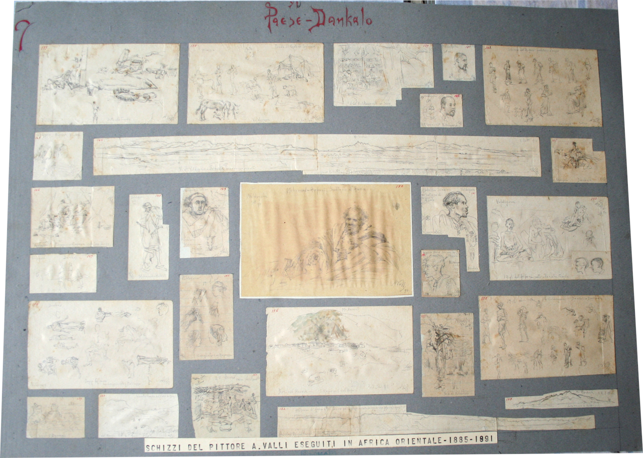 Paese-Dankalo 1890 (disegno, serie) di Augusto Valli (XIX secolo)