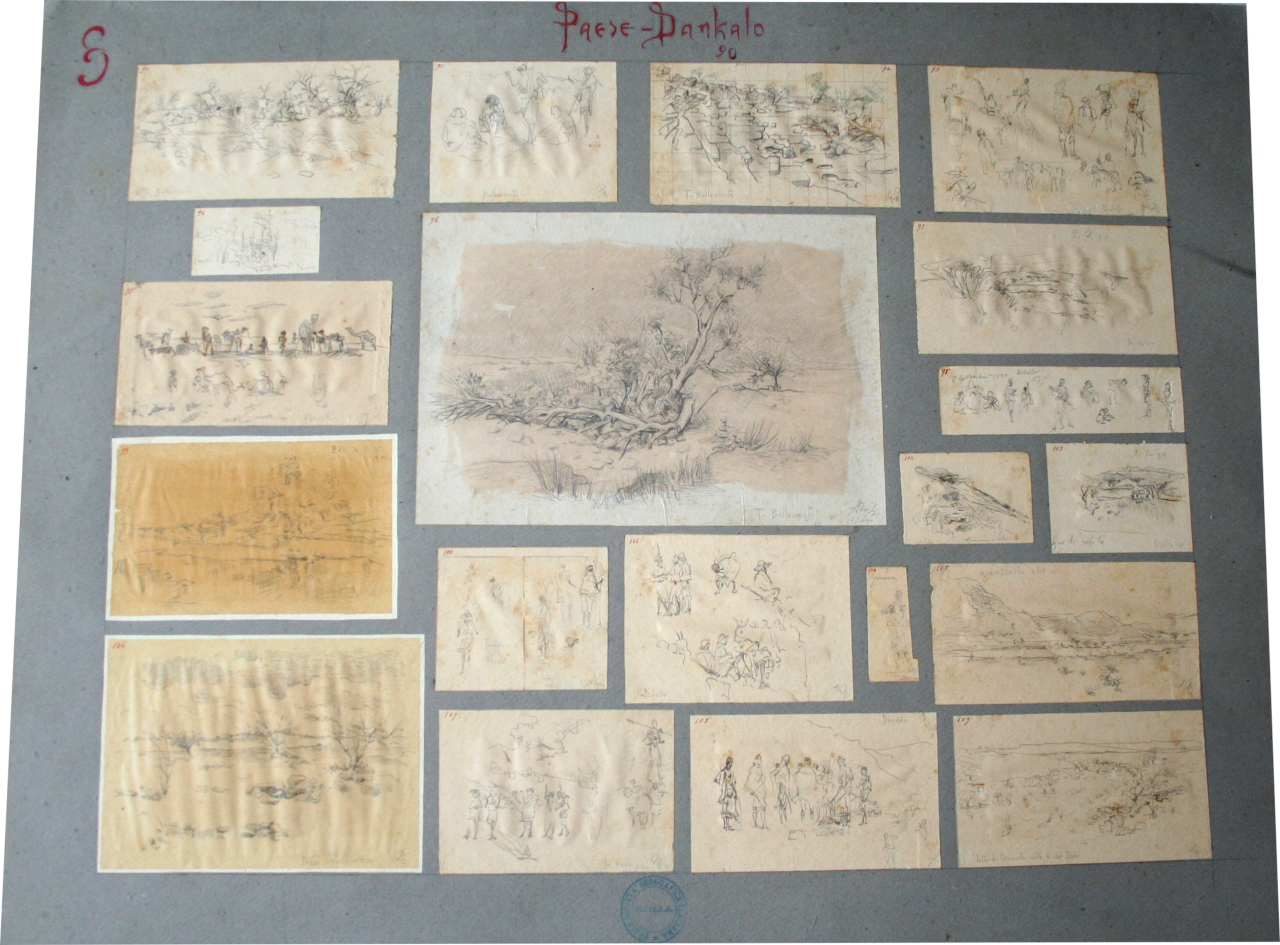 Paese-Dankalo 1890 (disegno, serie) di Augusto Valli (XIX secolo)