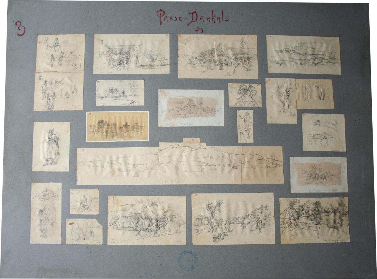 Paese-Dankalo 1890 (disegno, serie) di Augusto Valli (XIX secolo)