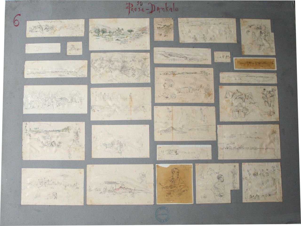 Paese-Dankalo 1890 (disegno, serie) di Augusto Valli (XIX secolo)