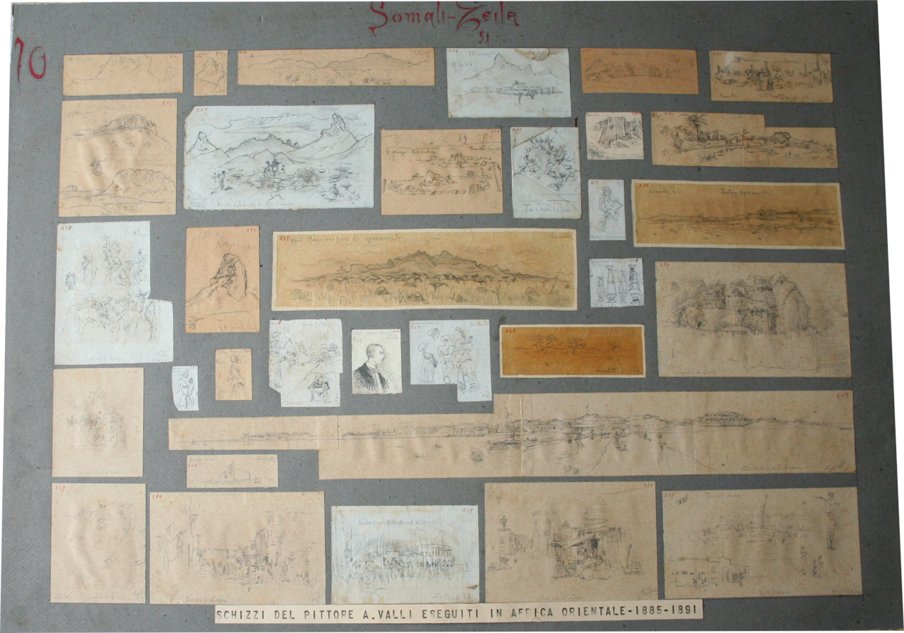 Somali-Zeila 1891 (disegno, serie) di Augusto Valli (XIX secolo)