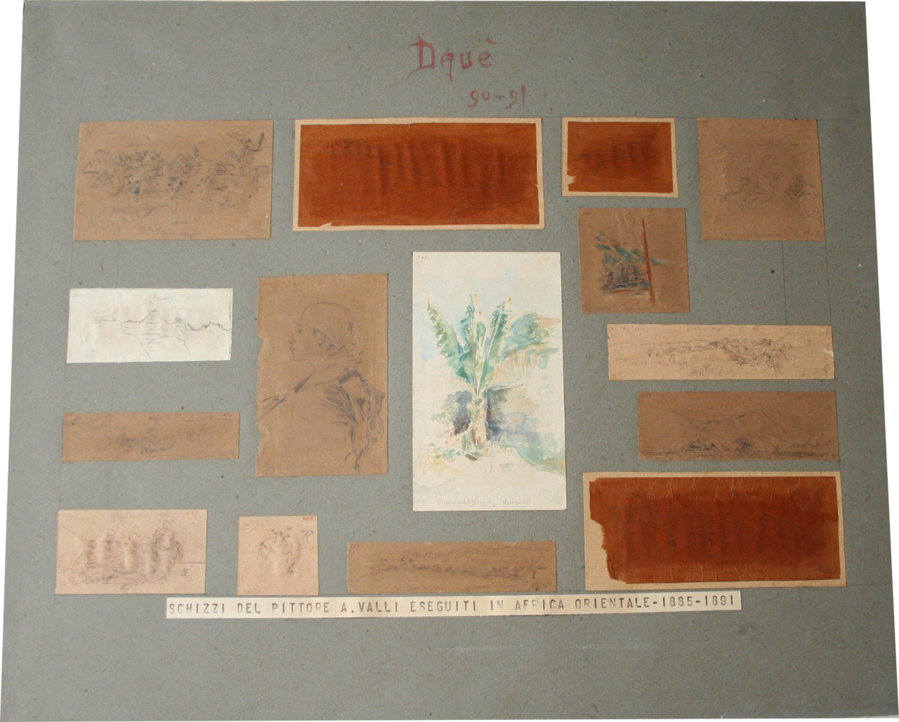 Dguè 1890-1891 (disegno, serie) di Augusto Valli (XIX secolo)