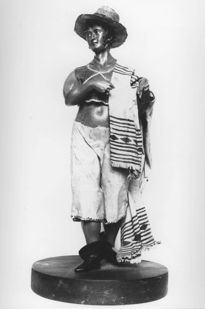 figura maschile (scultura miniaturistica) - bottega America centrale (sec. XIX)