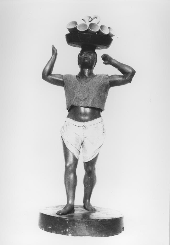 figura maschile (scultura miniaturistica) - bottega America centrale (fine/ inizio sec. XIX)