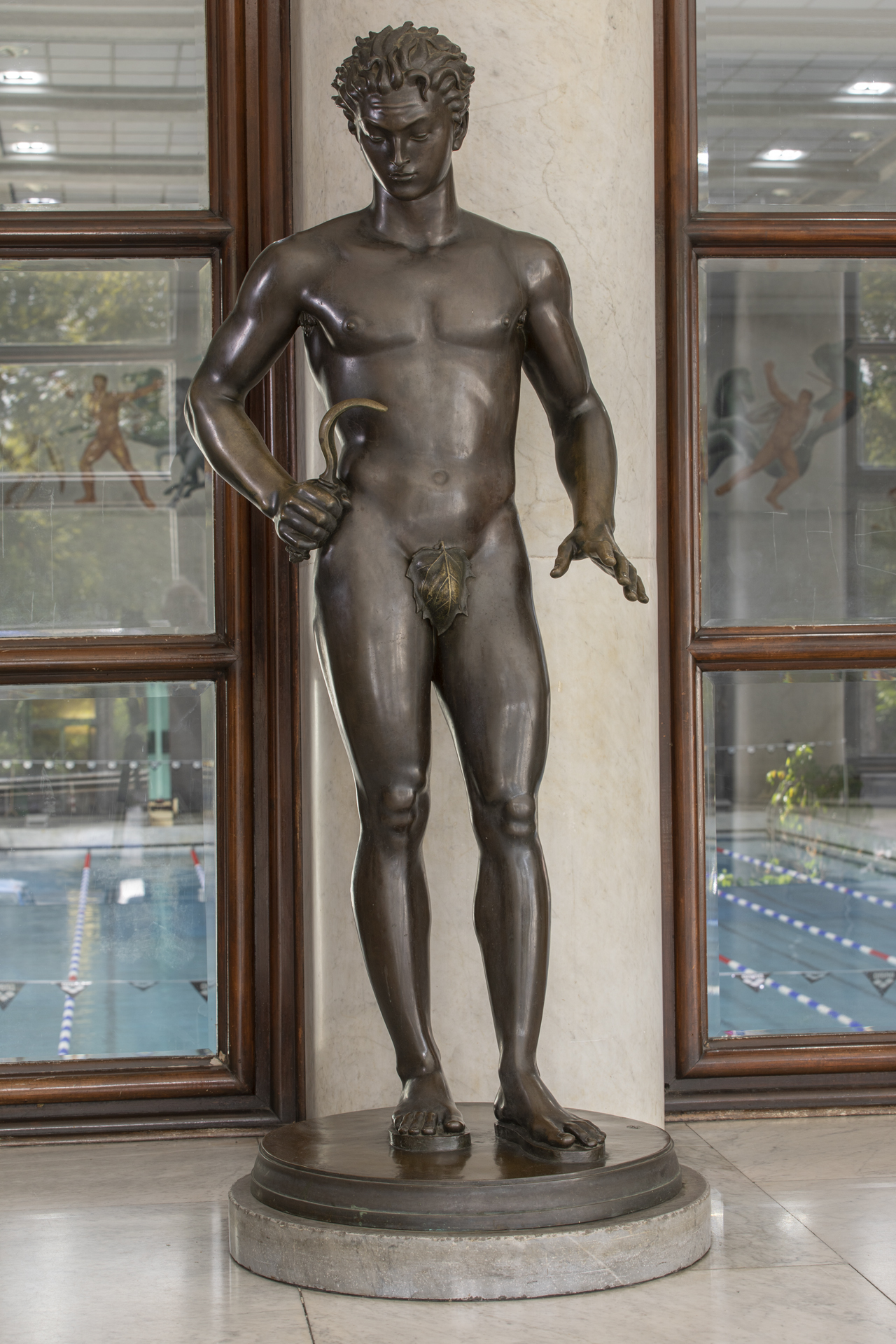 atleta nudo con strigile (statua) di Bellini Aroldo, Fonderia Artistica Ferdinando Marinelli (attribuito) (sec. XX)