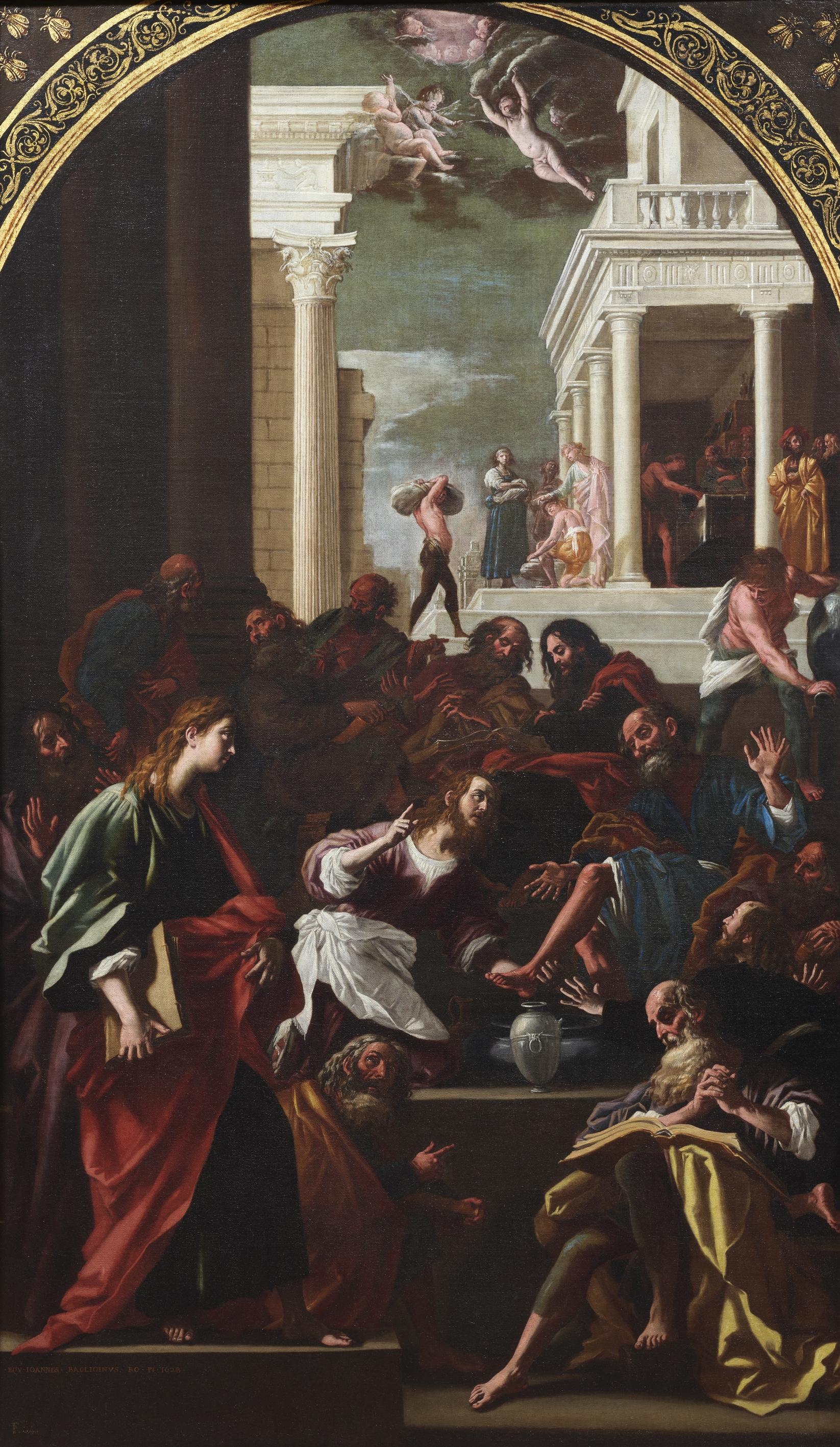 Lavanda dei piedi (dipinto, opera isolata) di Baglione Giovanni - ambito romano (prima metà XVII)