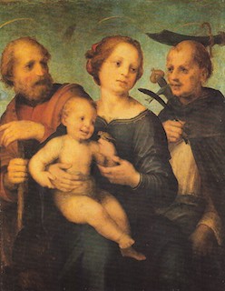 Madonna col Bambino, san Giuseppe e san Pietro Martire (dipinto, opera isolata) di Andrea d'Agnolo detto Andrea del Sarto - ambito toscano (XVI)
