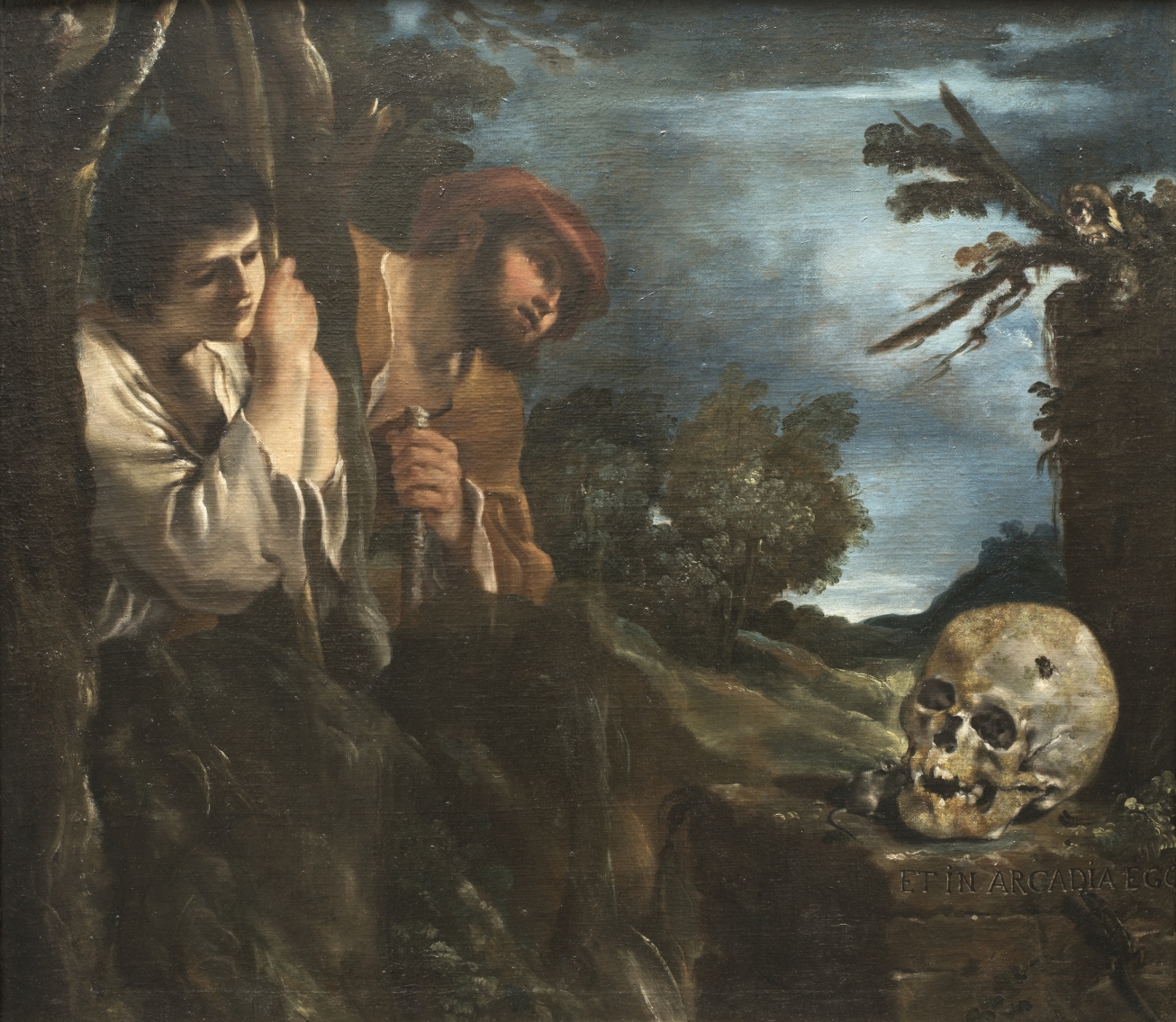 Et in Arcadia ego (dipinto, opera isolata) di Barbieri Giovan Francesco detto Guercino - ambito emiliano (XVII)