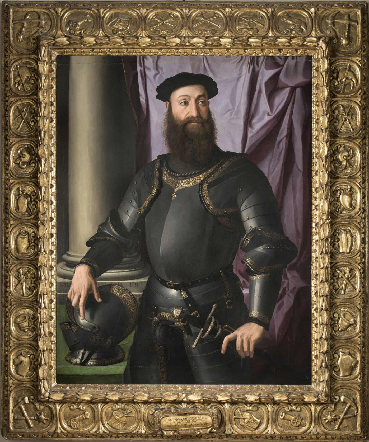 Ritratto di Stefano IV Colonna (dipinto, opera isolata) di Bronzino (attribuito) - ambito fiorentino (anni quaranta XVI)