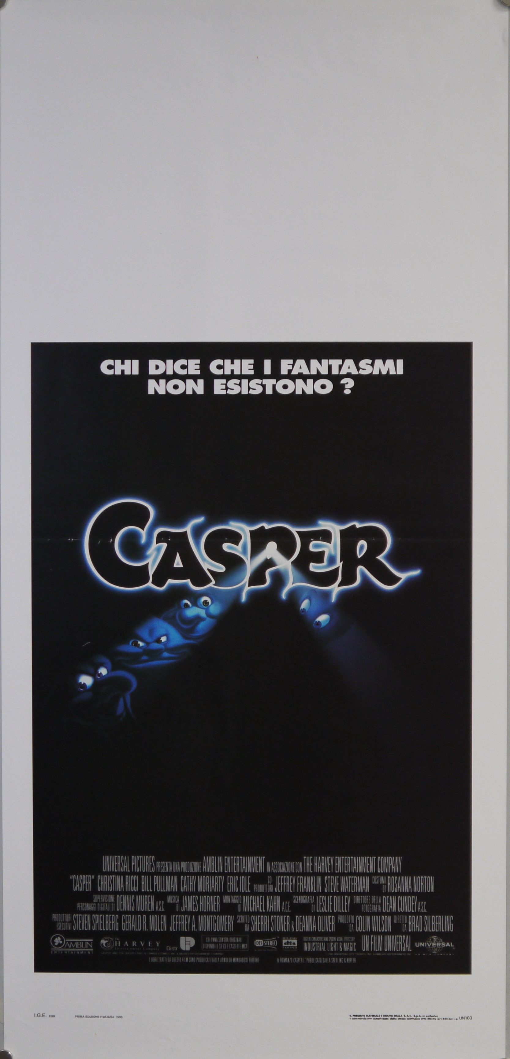 Il fantasmino Casper con gli zii Molla, Ciccia e Puzza nel buio (locandina) - ambito americano (fine XX)