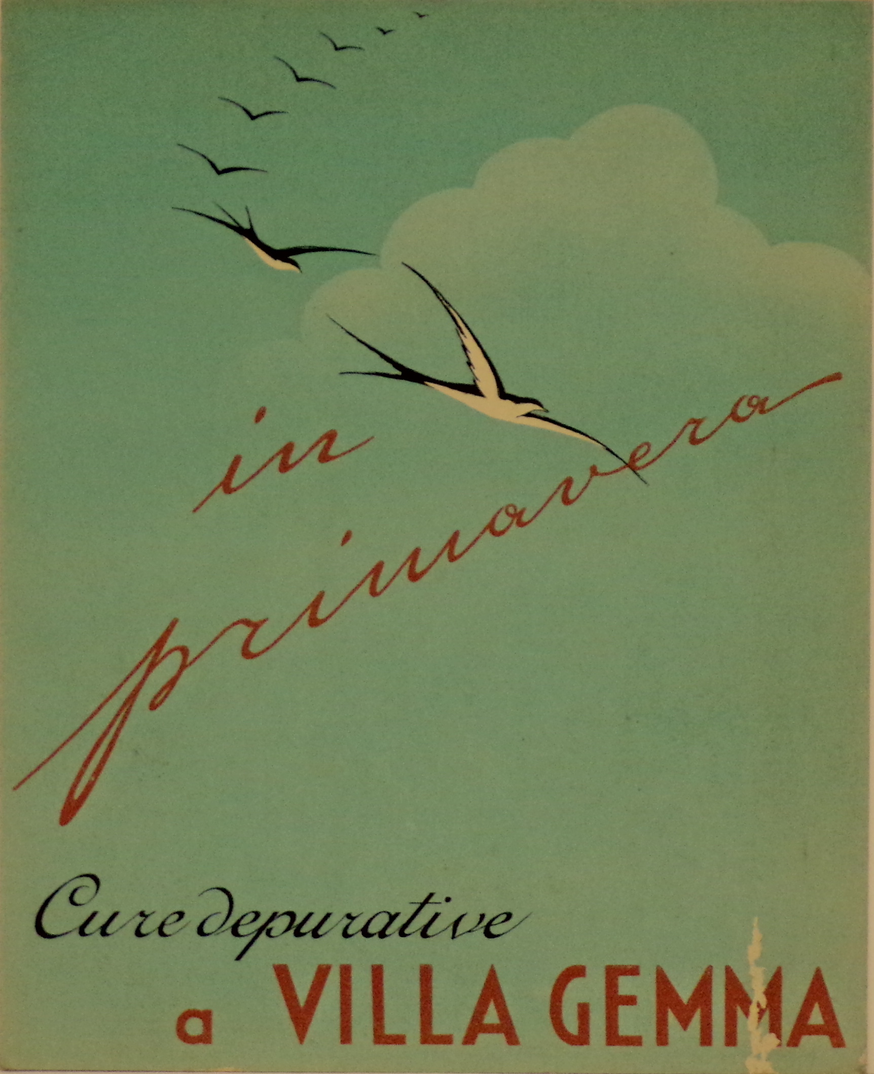 Volo di rondini in cielo di primavera (locandina) - ambito lombardo (secondo quarto XX)