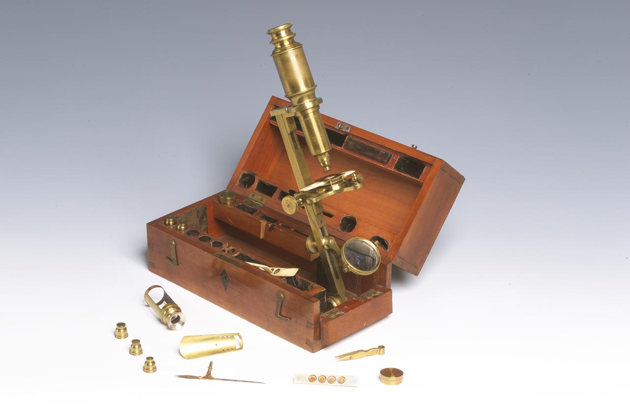 microscopio, composto in cassetta (Cuff) (XIX-XX)