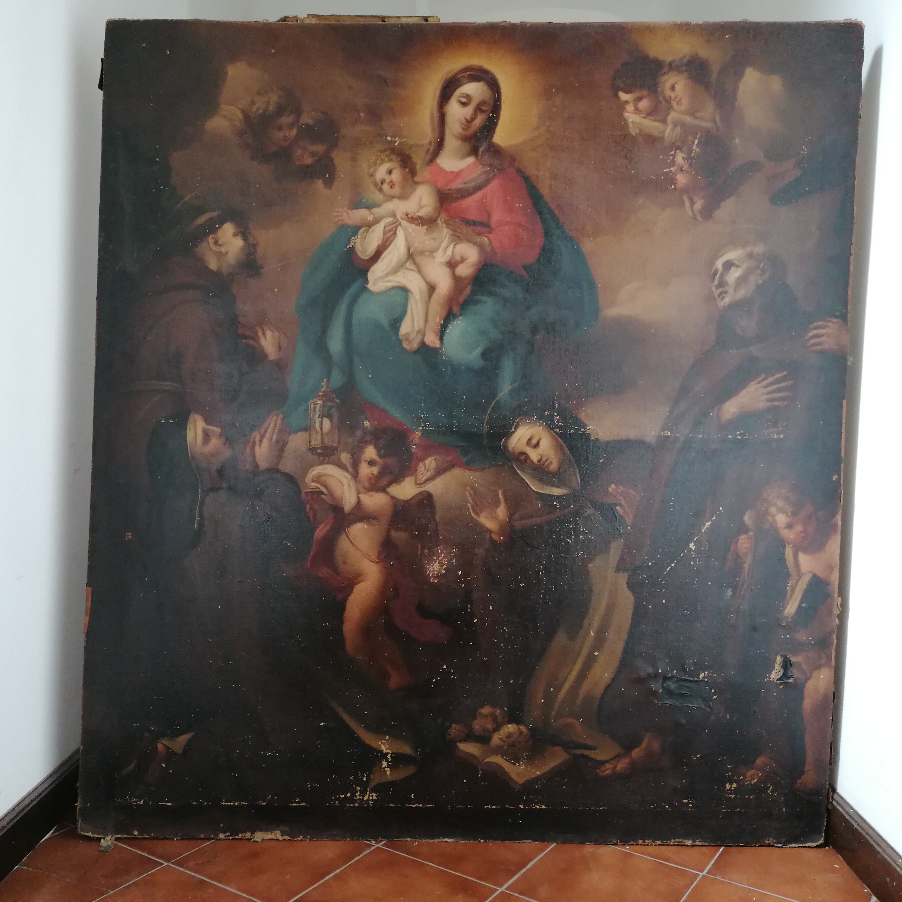 Madonna con Bambino e Santi (dipinto) - ambito Italia centrale (prima metà XVIII)