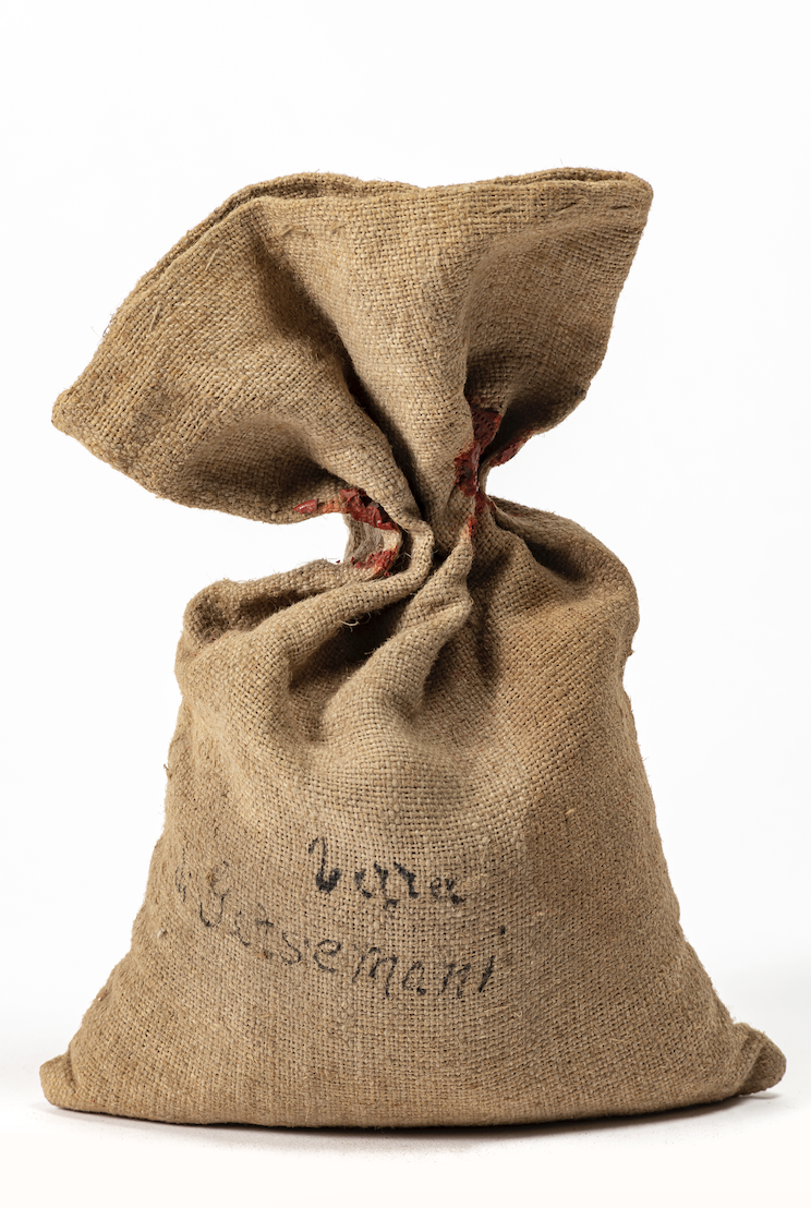 soggetto assente (sacchetto con terra dell'orto dei Getsemani, opera isolata) - ambito Terra Santa (prima metà XX)