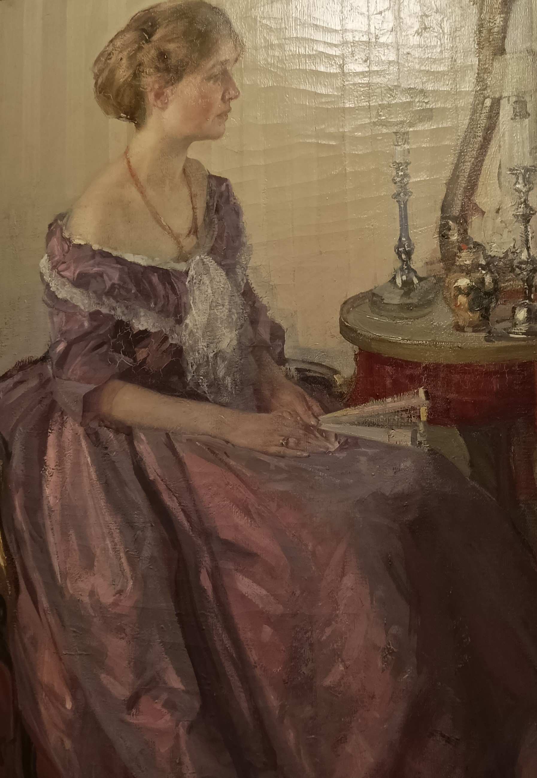 Donna con ventaglio (dipinto) di Richard Emil Miller (anni dieci XX)