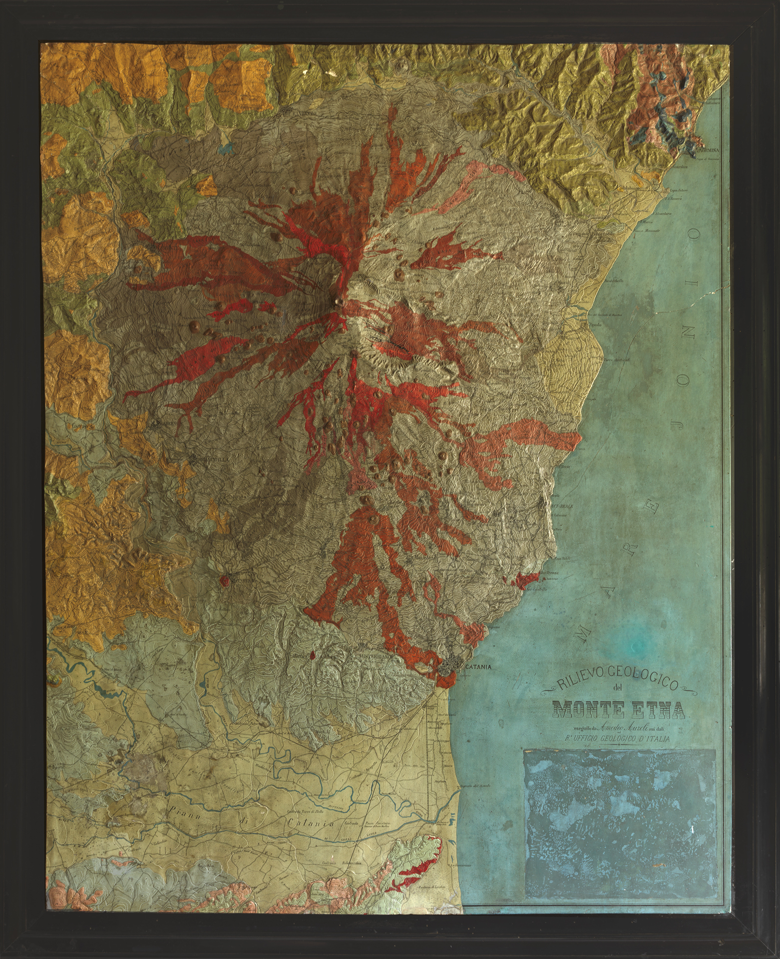 Rilievo geologico del Monte Etna, Monte Etna (plastico) di Aureli Amedeo (sec. XX)
