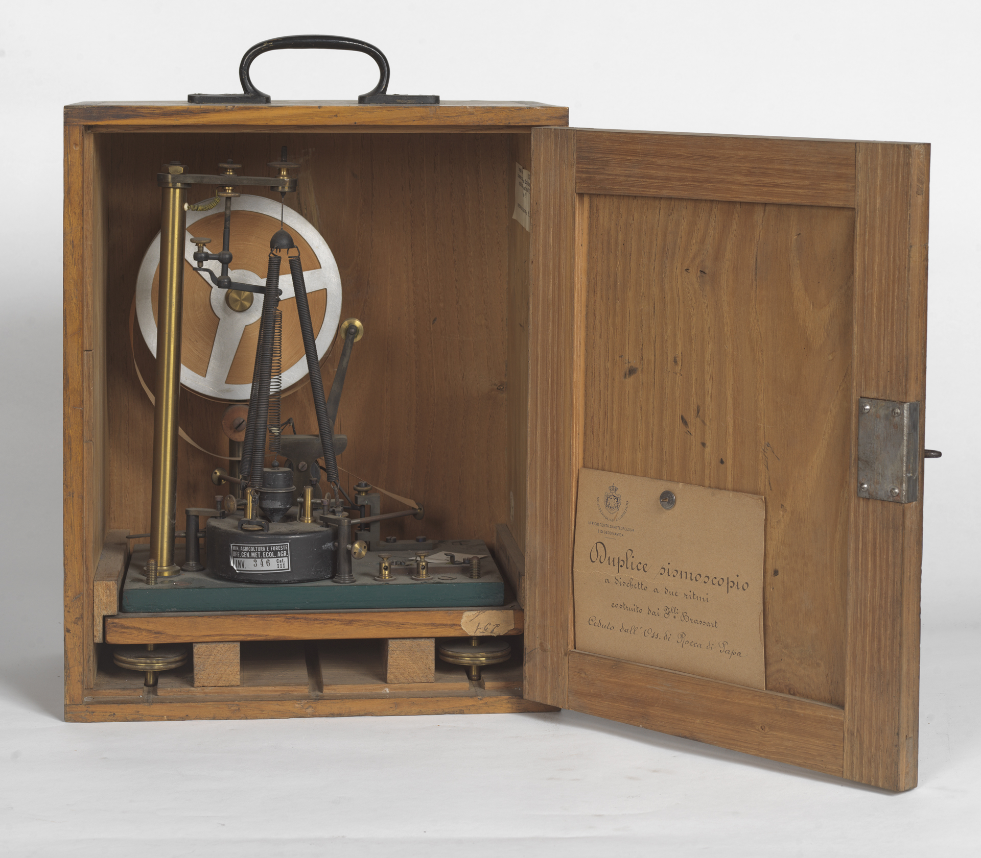 sismoscopio a dischetto duplice a due ritmi Fratelli Brassart (sismoscopio, a dischetto) (sec. XIX)