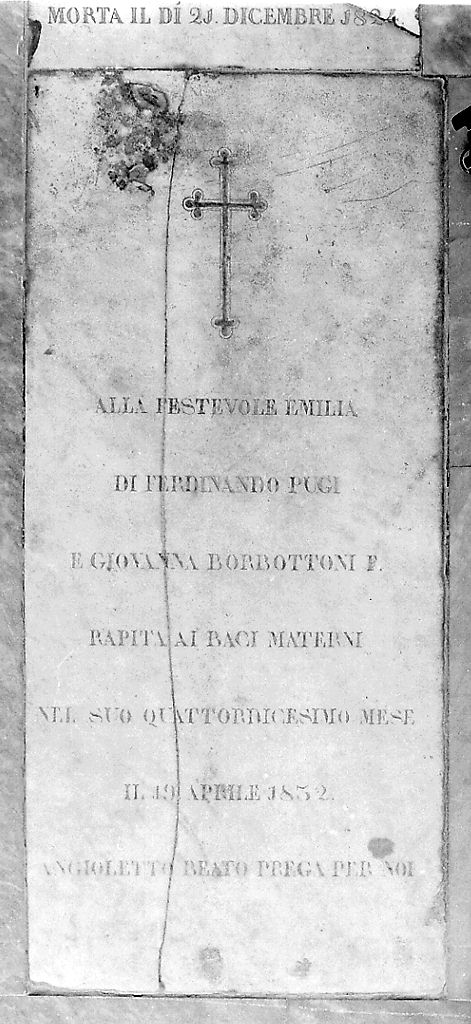 lastra tombale - produzione toscana (sec. XIX)