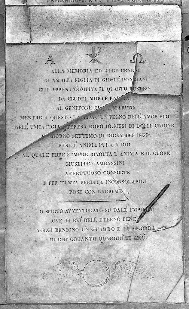 lastra tombale - produzione toscana (sec. XIX)