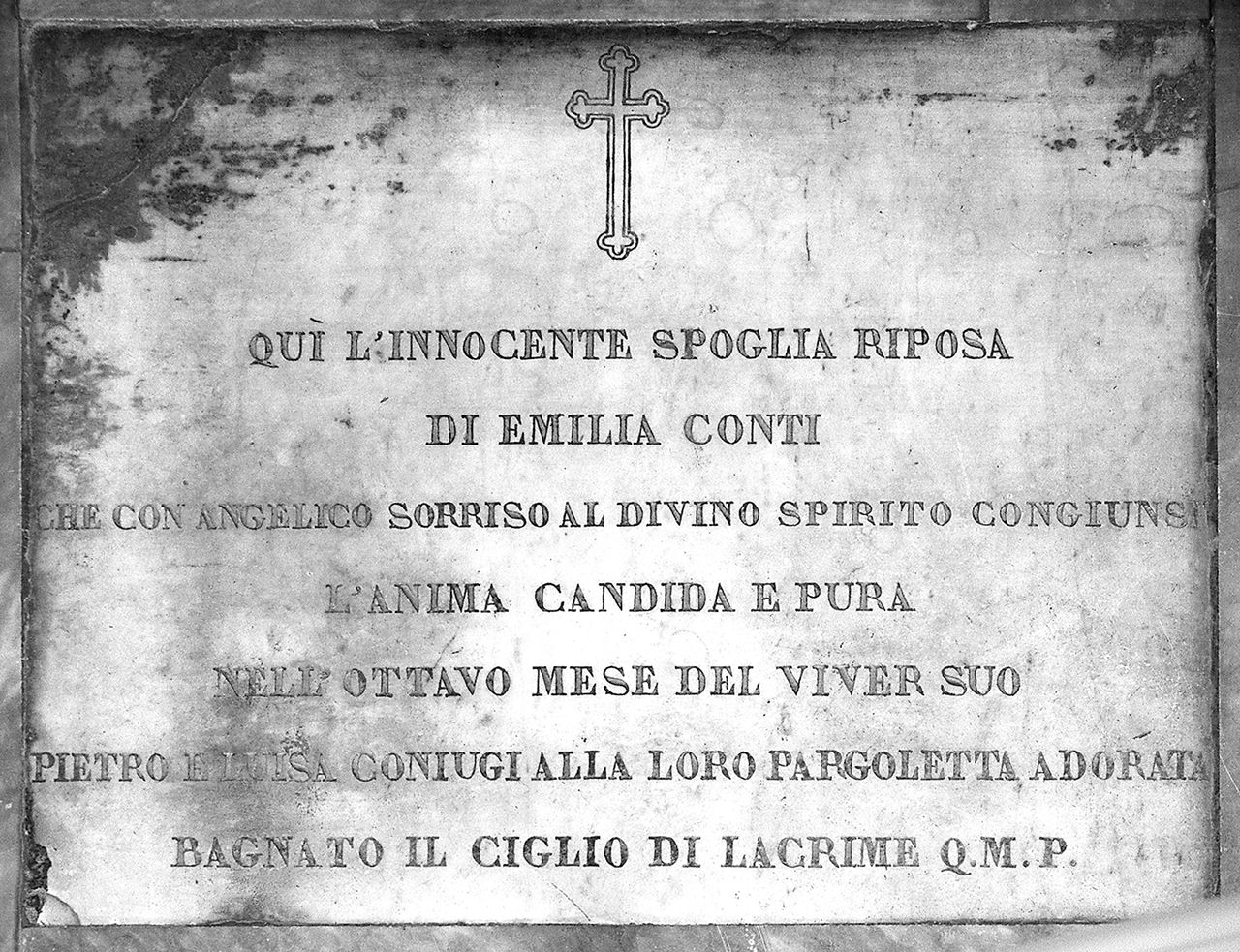 lastra tombale - produzione toscana (sec. XIX)