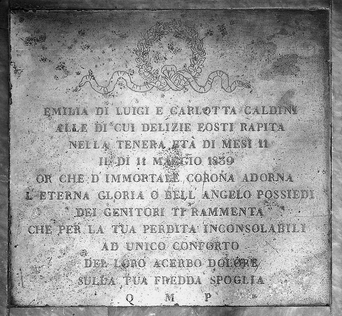 lastra tombale - produzione toscana (sec. XIX)