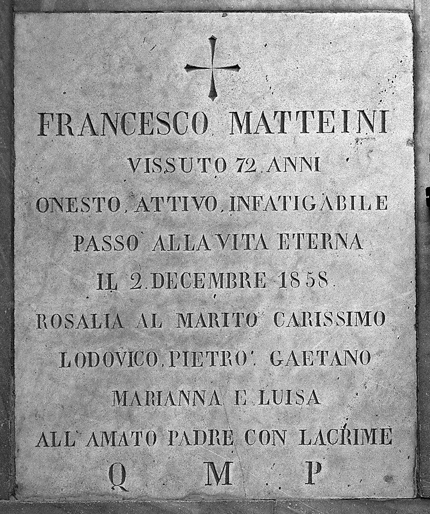 lastra tombale - produzione toscana (sec. XIX)