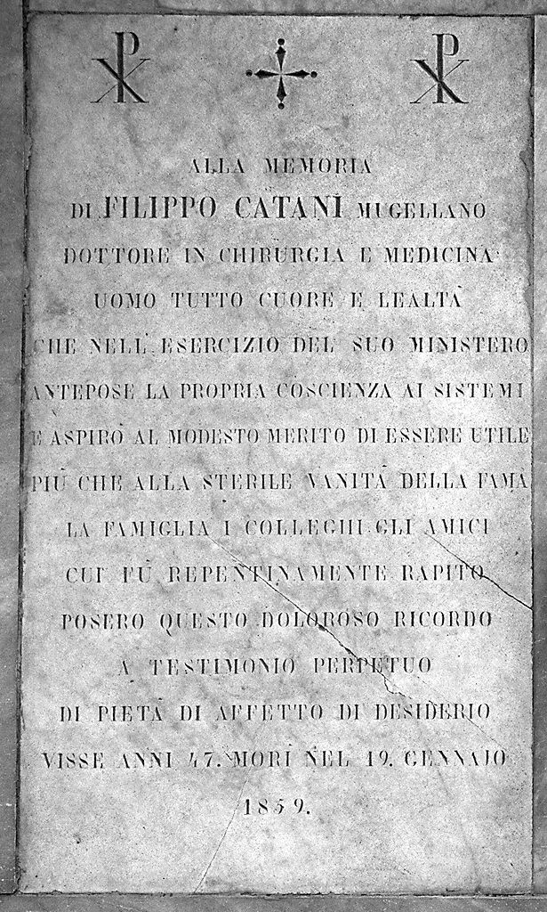 lastra tombale - produzione toscana (sec. XIX)