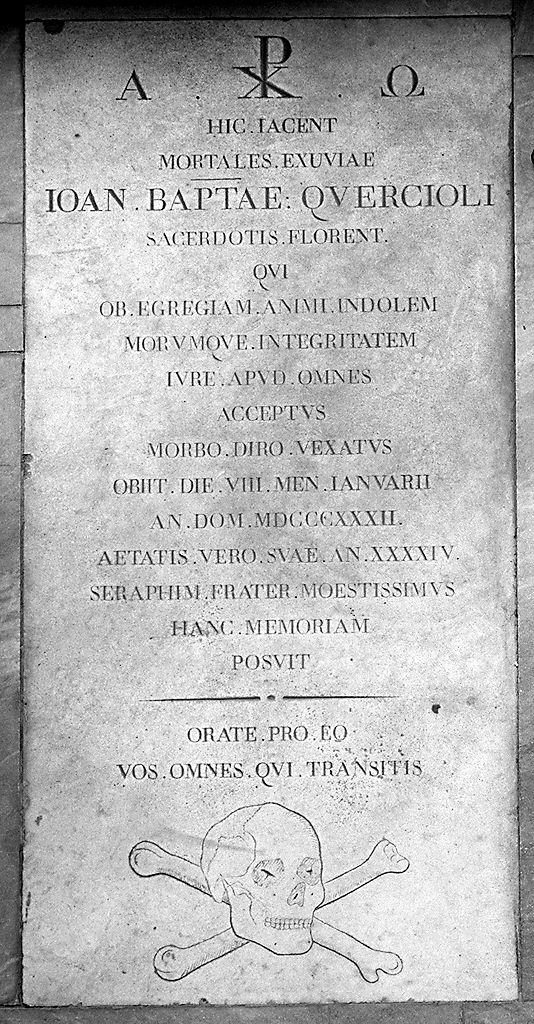 lastra tombale - produzione toscana (sec. XIX)