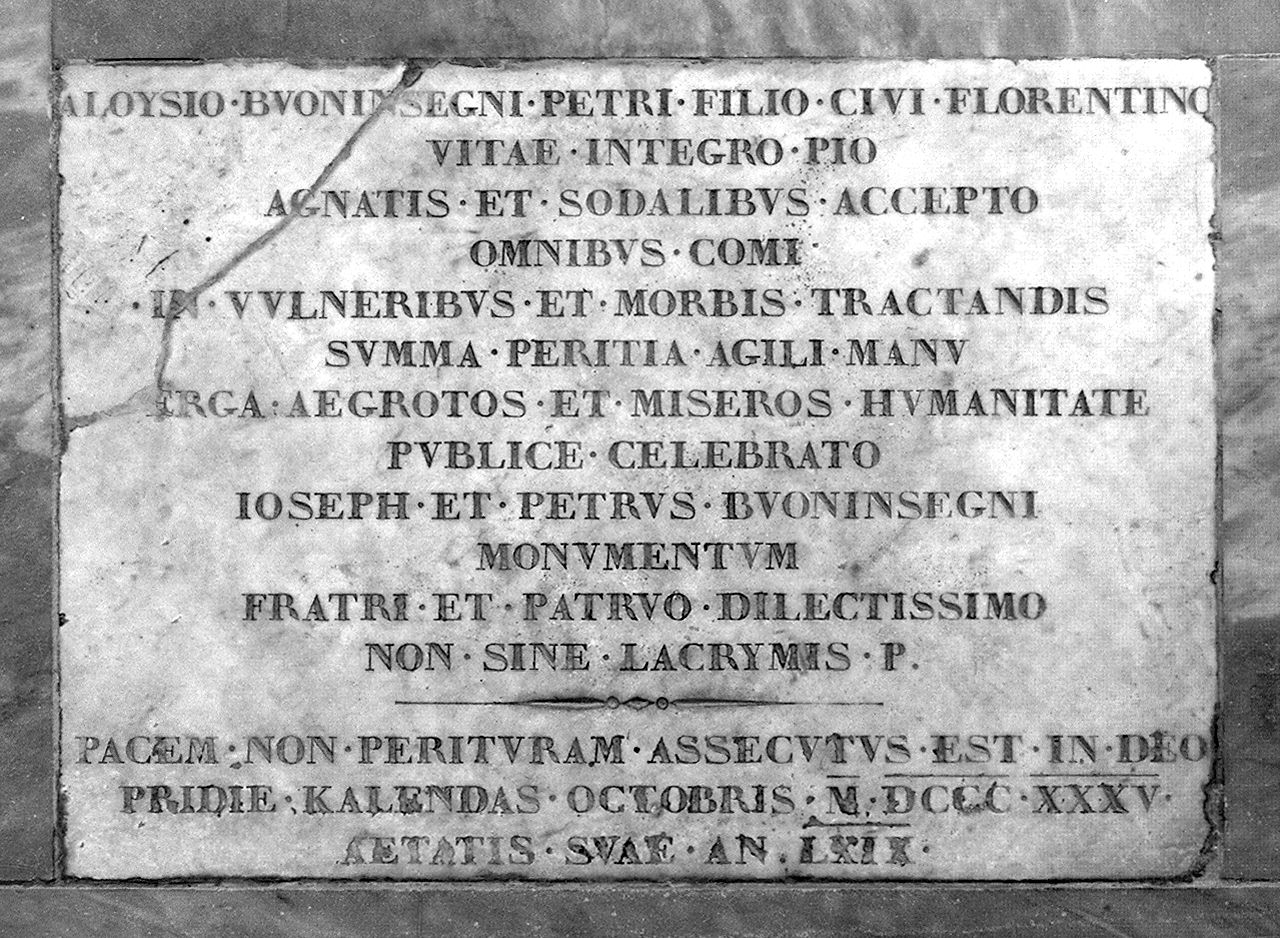 lastra tombale - produzione toscana (sec. XIX)