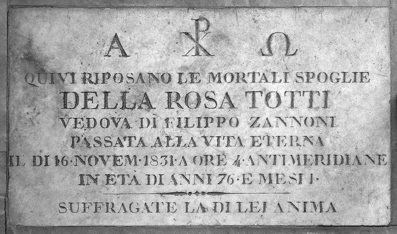 lastra tombale - produzione toscana (sec. XIX)