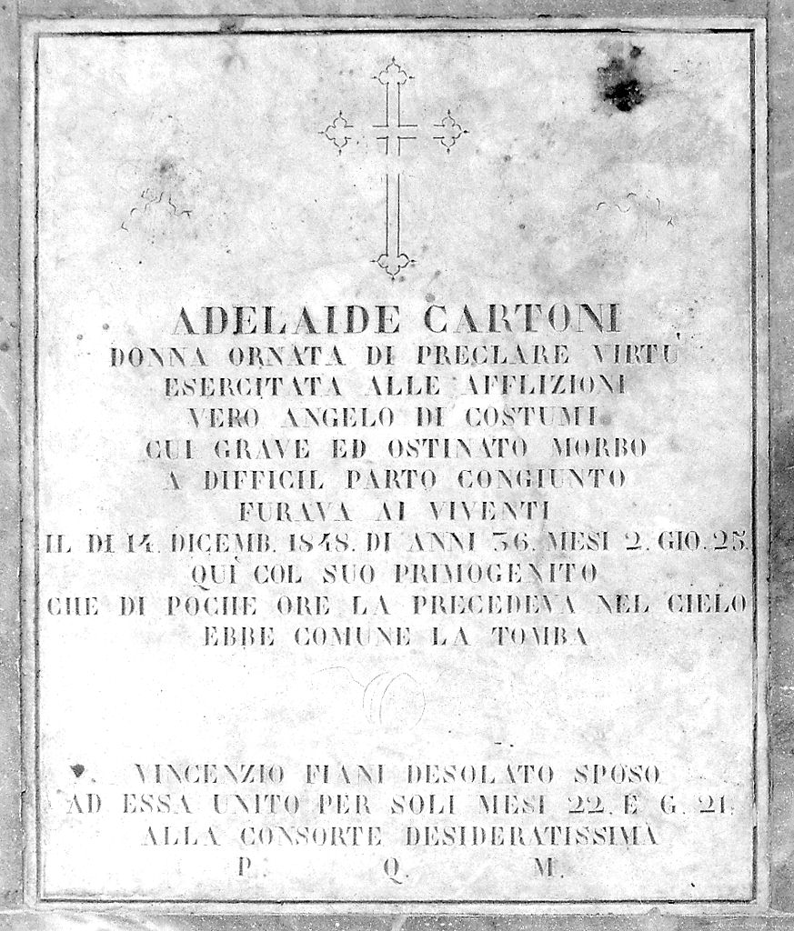 lastra tombale - produzione toscana (sec. XIX)