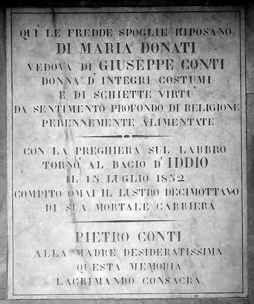 lastra tombale - produzione toscana (sec. XIX)