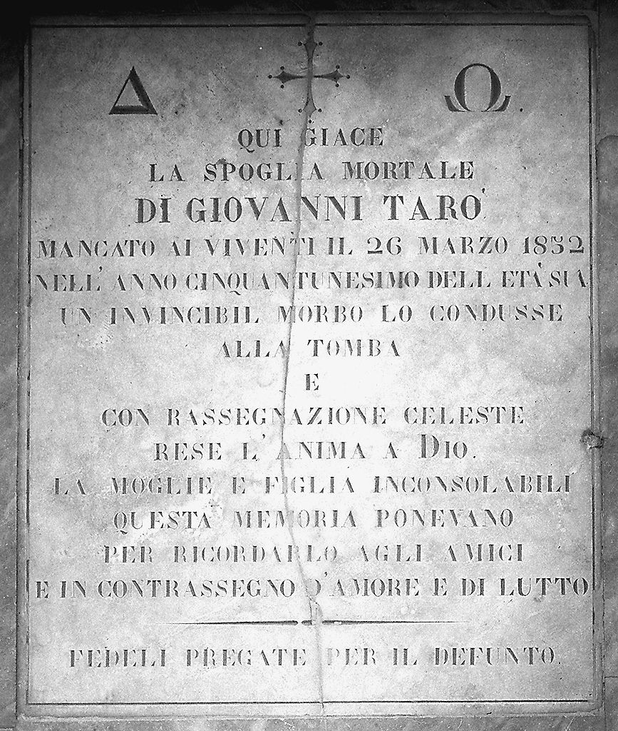 lastra tombale - produzione toscana (sec. XIX)