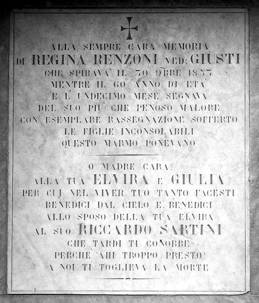 lastra tombale - produzione toscana (sec. XIX)