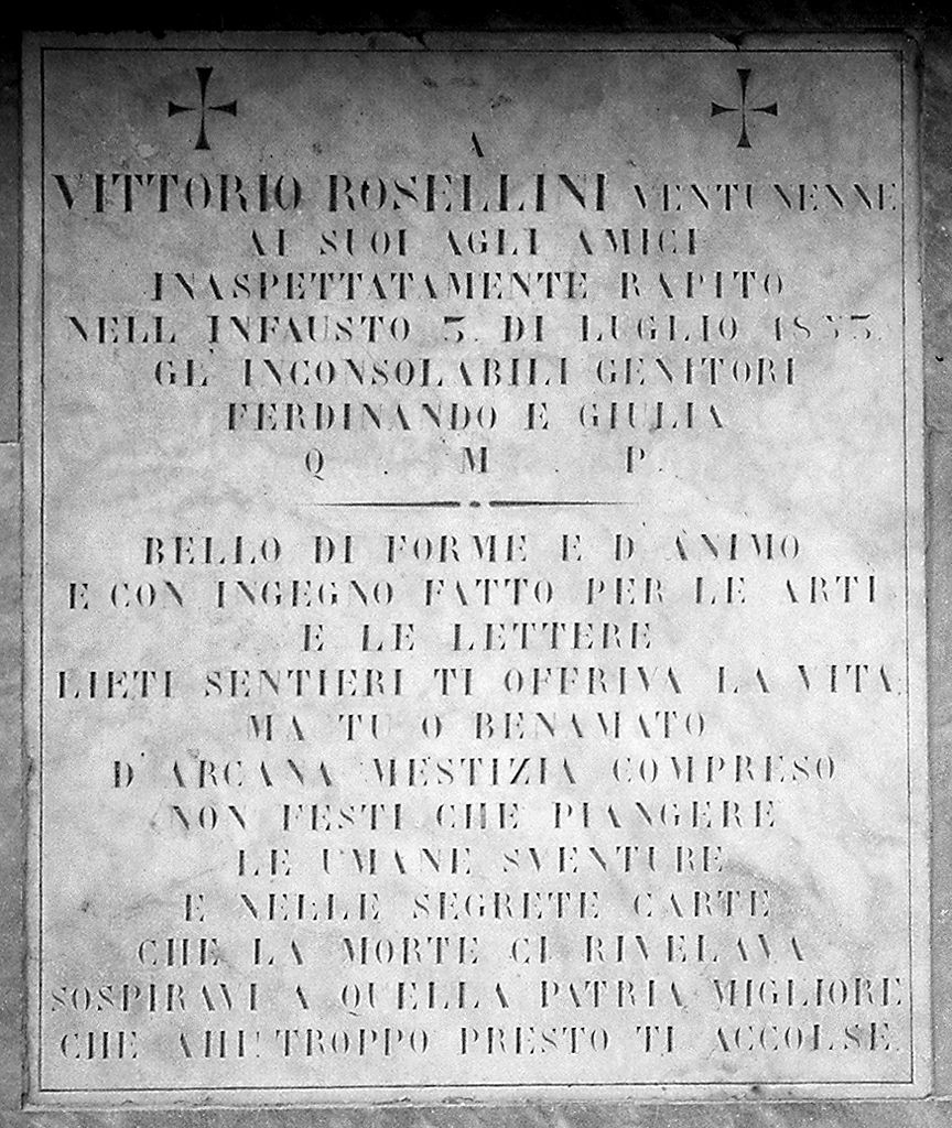 lastra tombale - produzione toscana (sec. XIX)