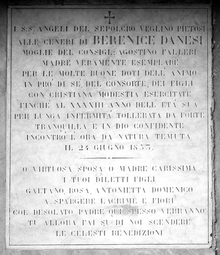 lastra tombale - produzione toscana (sec. XIX)