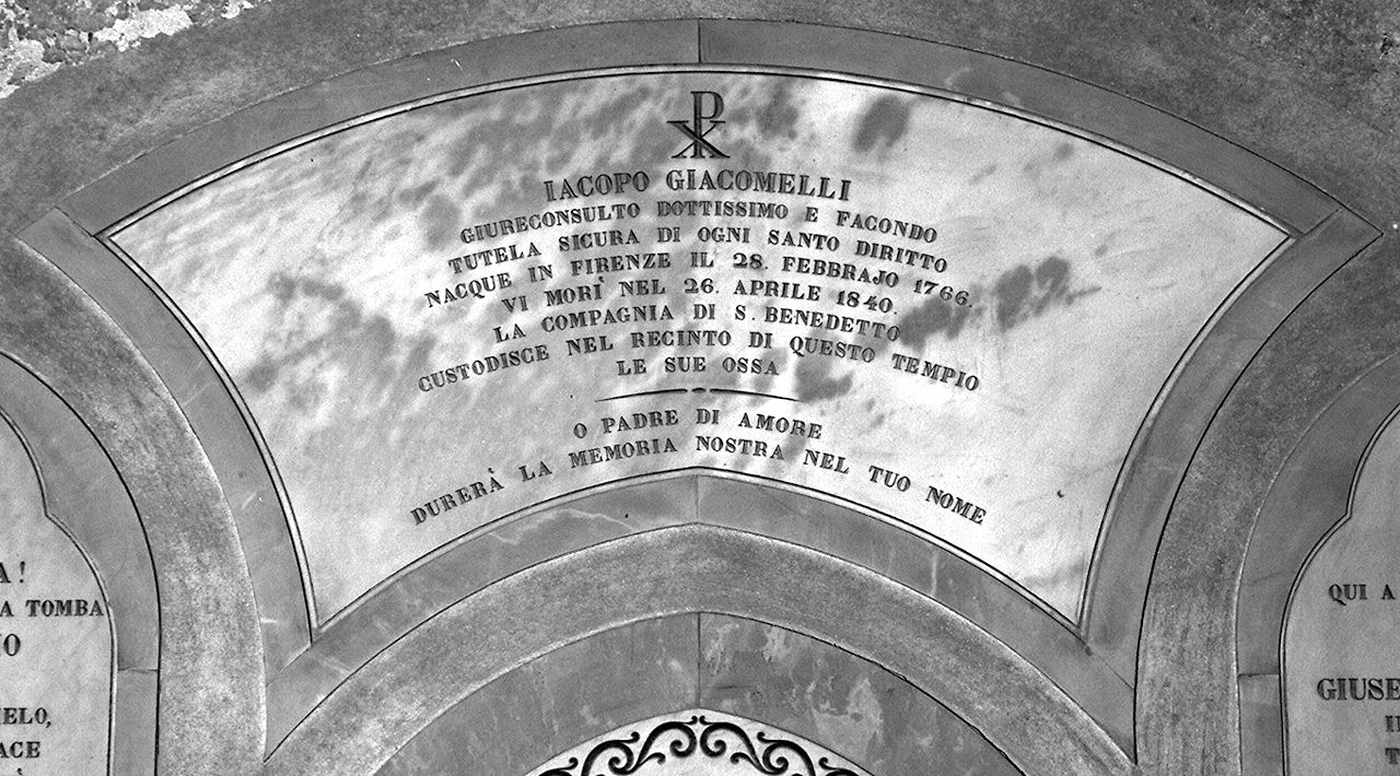 lapide tombale - produzione toscana (sec. XIX)