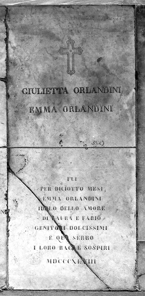 lastra tombale - produzione toscana (sec. XIX)